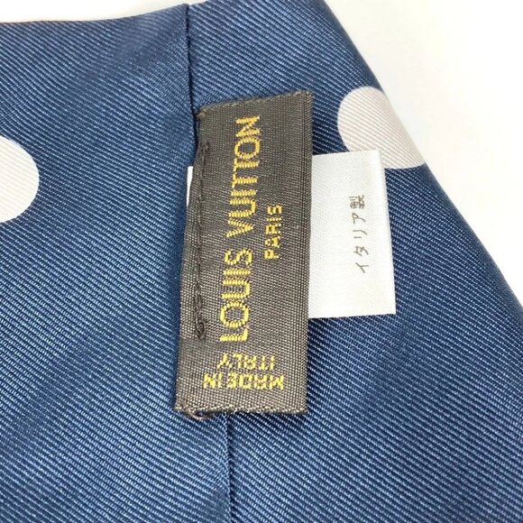 LOUIS VUITTON M74608 Leopard Snood Stole / Shawl shawl Scarf silk Red/Navy - Picture 8 of 9